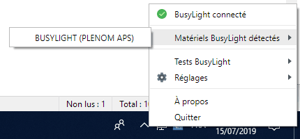 Demonstration de l'application de gestion busylight